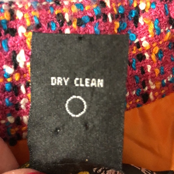 NEW - METROSTYLE Barbie Hot Pink Multicolor Tweed Button Front Blazer - Size 20 - Picture 5 of 5